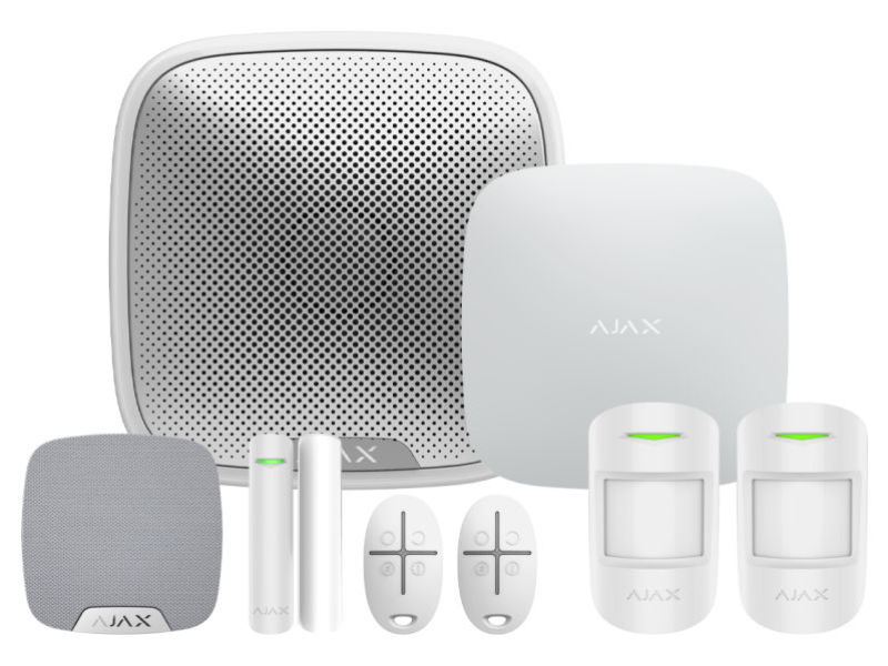 AJAX Kit 1 - House c/w Keyfobs (White)